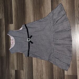 Gymboree Black and Pink Houndstooth Velvet Winter Dress Size 5 Vintage …